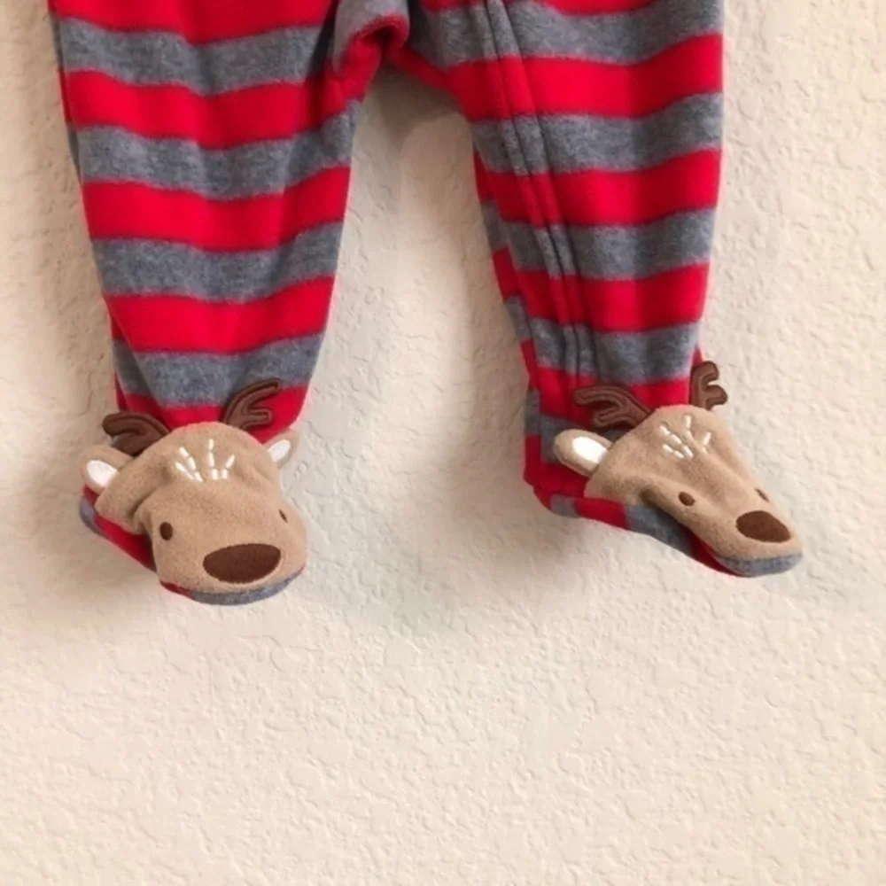 Carter’s Reindeer Fleece Sleep N Play Romp…